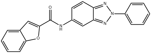 N-(2-phenyl-2H-1,2,3-benzotriazol-5-yl)-1-benzofuran-2-carboxamide 结构式