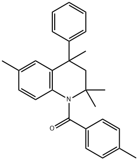 2,2,4,6-tetramethyl-1-(4-methylbenzoyl)-4-phenyl-1,2,3,4-tetrahydroquinoline 结构式