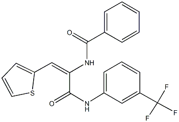 N-(2-(2-thienyl)-1-{[3-(trifluoromethyl)anilino]carbonyl}vinyl)benzamide 结构式