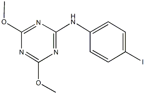 N-(4-iodophenyl)-4,6-dimethoxy-1,3,5-triazin-2-amine 结构式