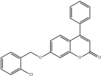 7-[(2-chlorobenzyl)oxy]-4-phenyl-2H-chromen-2-one 结构式