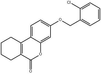 3-[(2-chlorobenzyl)oxy]-7,8,9,10-tetrahydro-6H-benzo[c]chromen-6-one 结构式
