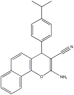 2-amino-4-(4-isopropylphenyl)-4H-benzo[h]chromene-3-carbonitrile 结构式