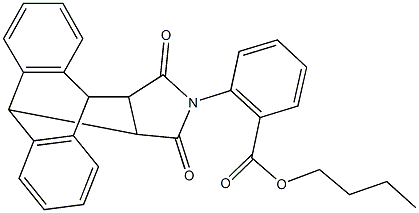 butyl 2-(16,18-dioxo-17-azapentacyclo[6.6.5.0~2,7~.0~9,14~.0~15,19~]nonadeca-2,4,6,9,11,13-hexaen-17-yl)benzoate 结构式