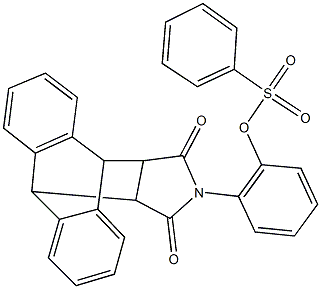 2-(16,18-dioxo-17-azapentacyclo[6.6.5.0~2,7~.0~9,14~.0~15,19~]nonadeca-2,4,6,9,11,13-hexaen-17-yl)phenyl benzenesulfonate 结构式