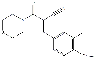 3-(3-iodo-4-methoxyphenyl)-2-(4-morpholinylcarbonyl)acrylonitrile 结构式