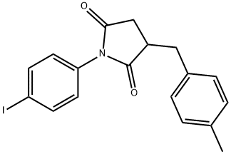 1-(4-iodophenyl)-3-(4-methylbenzyl)-2,5-pyrrolidinedione 结构式