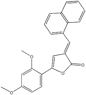 5-(2,4-dimethoxyphenyl)-3-(1-naphthylmethylene)-2(3H)-furanone 结构式