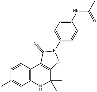 N-[4-(4,4,7-trimethyl-1-thioxo-4,5-dihydroisothiazolo[5,4-c]quinolin-2(1H)-yl)phenyl]acetamide 结构式