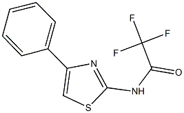 2,2,2-trifluoro-N-(4-phenyl-1,3-thiazol-2-yl)acetamide 结构式