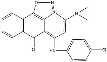 5-(4-chloroanilino)-3-(dimethylamino)-6H-anthra[1,9-cd]isoxazol-6-one 结构式