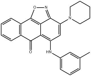 3-(1-piperidinyl)-5-(3-toluidino)-6H-anthra[1,9-cd]isoxazol-6-one 结构式