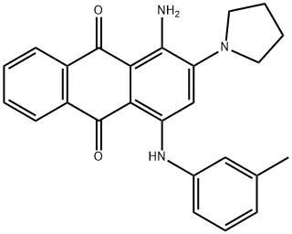 1-amino-2-(1-pyrrolidinyl)-4-(3-toluidino)anthra-9,10-quinone 结构式