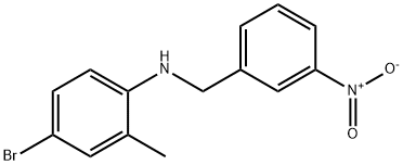 4-bromo-2-methyl-N-(3-nitrobenzyl)aniline 结构式