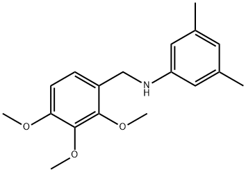 3,5-dimethyl-N-(2,3,4-trimethoxybenzyl)aniline 结构式