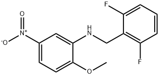 N-(2,6-difluorobenzyl)-2-methoxy-5-nitroaniline 结构式