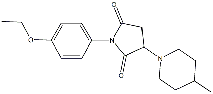 1-(4-ethoxyphenyl)-3-(4-methyl-1-piperidinyl)-2,5-pyrrolidinedione 结构式