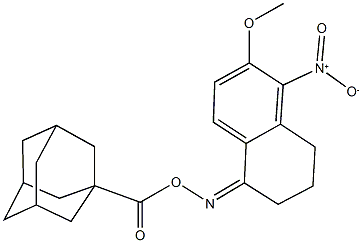 5-nitro-6-methoxy-3,4-dihydro-1(2H)-naphthalenone O-(1-adamantylcarbonyl)oxime 结构式