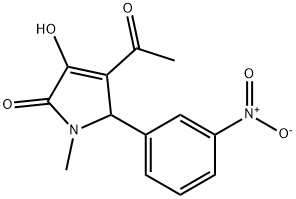 4-acetyl-3-hydroxy-5-{3-nitrophenyl}-1-methyl-1,5-dihydro-2H-pyrrol-2-one 结构式