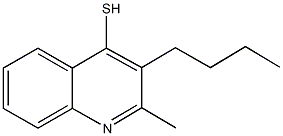 3-butyl-2-methyl-4-quinolinethiol 结构式