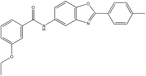 3-ethoxy-N-[2-(4-methylphenyl)-1,3-benzoxazol-5-yl]benzamide 结构式