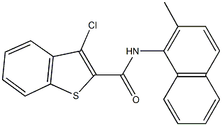 3-chloro-N-(2-methyl-1-naphthyl)-1-benzothiophene-2-carboxamide 结构式