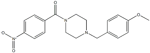 1-{4-nitrobenzoyl}-4-(4-methoxybenzyl)piperazine 结构式