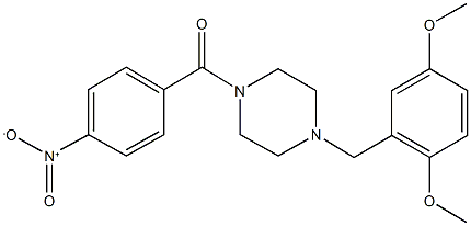 1-(2,5-dimethoxybenzyl)-4-{4-nitrobenzoyl}piperazine 结构式