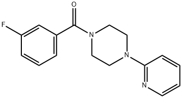 1-(3-fluorobenzoyl)-4-(2-pyridinyl)piperazine 结构式