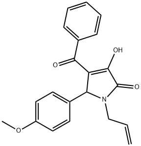 1-allyl-4-benzoyl-3-hydroxy-5-(4-methoxyphenyl)-1,5-dihydro-2H-pyrrol-2-one 结构式