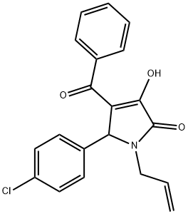 1-allyl-4-benzoyl-5-(4-chlorophenyl)-3-hydroxy-1,5-dihydro-2H-pyrrol-2-one 结构式