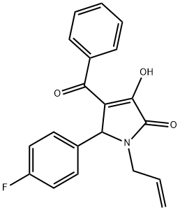 1-allyl-4-benzoyl-5-(4-fluorophenyl)-3-hydroxy-1,5-dihydro-2H-pyrrol-2-one 结构式