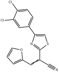 2-[4-(3,4-dichlorophenyl)-1,3-thiazol-2-yl]-3-(2-furyl)acrylonitrile 结构式