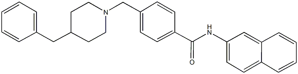 4-[(4-benzyl-1-piperidinyl)methyl]-N-(2-naphthyl)benzamide 结构式