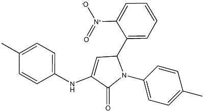 5-{2-nitrophenyl}-1-(4-methylphenyl)-3-[(4-methylphenyl)amino]-1,5-dihydro-2H-pyrrol-2-one 结构式