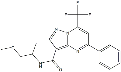 N-[1-methyl-2-(methyloxy)ethyl]-5-phenyl-7-(trifluoromethyl)pyrazolo[1,5-a]pyrimidine-3-carboxamide 结构式