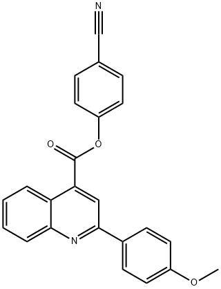 4-cyanophenyl 2-(4-methoxyphenyl)-4-quinolinecarboxylate 结构式