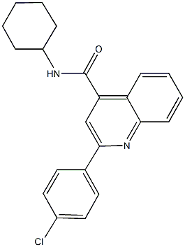 2-(4-chlorophenyl)-N-cyclohexyl-4-quinolinecarboxamide 结构式