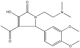 4-acetyl-5-(3,4-dimethoxyphenyl)-1-[2-(dimethylamino)ethyl]-3-hydroxy-1,5-dihydro-2H-pyrrol-2-one 结构式
