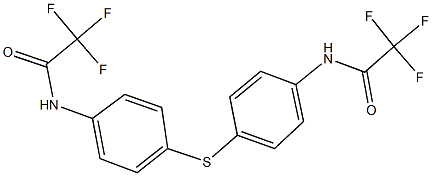 2,2,2-trifluoro-N-[4-({4-[(trifluoroacetyl)amino]phenyl}sulfanyl)phenyl]acetamide 结构式