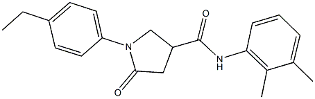 N-(2,3-dimethylphenyl)-1-(4-ethylphenyl)-5-oxo-3-pyrrolidinecarboxamide 结构式