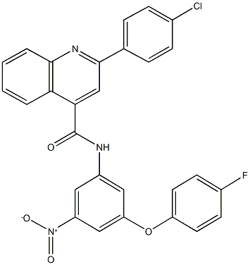 2-(4-chlorophenyl)-N-{3-(4-fluorophenoxy)-5-nitrophenyl}-4-quinolinecarboxamide 结构式