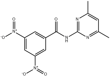 N-(4,6-dimethyl-2-pyrimidinyl)-3,5-bisnitrobenzamide 结构式