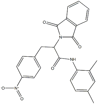 N-(2,4-dimethylphenyl)-2-(1,3-dioxo-1,3-dihydro-2H-isoindol-2-yl)-3-{4-nitrophenyl}propanamide 结构式