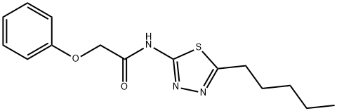 N-(5-pentyl-1,3,4-thiadiazol-2-yl)-2-phenoxyacetamide 结构式