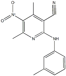 5-nitro-4,6-dimethyl-2-(3-toluidino)nicotinonitrile 结构式