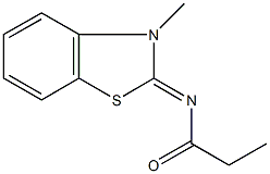 N-(3-methyl-1,3-benzothiazol-2(3H)-ylidene)propanamide 结构式