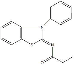 N-(3-phenyl-1,3-benzothiazol-2(3H)-ylidene)propanamide 结构式