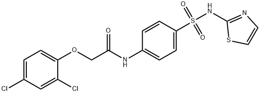 2-(2,4-dichlorophenoxy)-N-{4-[(1,3-thiazol-2-ylamino)sulfonyl]phenyl}acetamide 结构式