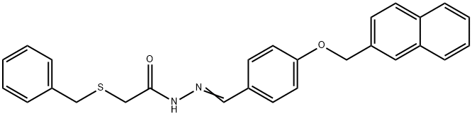 2-(benzylsulfanyl)-N'-[4-(2-naphthylmethoxy)benzylidene]acetohydrazide 结构式